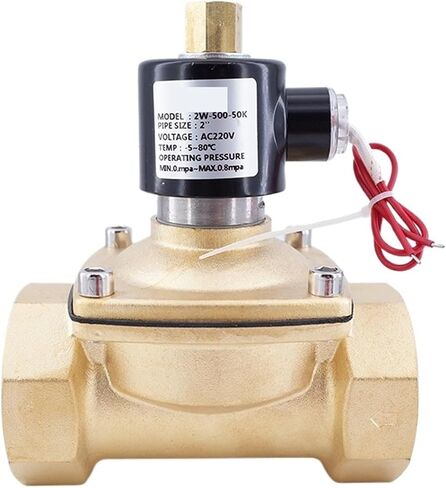 2 Way 0.1-1Mpa G1 1/2" 2W400-40K / G2 2W500-50K NBR Seal Normally Open Brass Water Air Solenoid Valve(DN32,AC220V) in Saudi Arabia