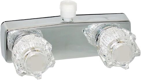 Two Handle 4 Inch Shower Valve with Vacuum Breaker Plastic Chrome Adjustable Knob Operation 2.5 GPM Flow Rate in Saudi Arabia