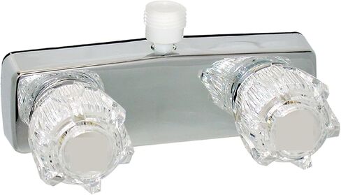 Two Handle 4 Inch Shower Valve with Vacuum Breaker Plastic Chrome Adjustable Knob Operation 2.5 GPM Flow Rate in Saudi Arabia