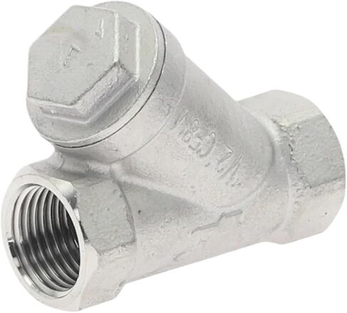 1/4" 3/8" 1/2" 3/4" 1" 1-1/2" 2"-4" BSP Female Thread 304 Stainless Steel Inline Y Type Filter Strainer Valve Water Gas 80 Mesh(1-1/2") in Kuwait