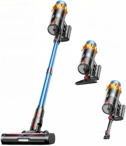 Cordless Vacuum Cleaner, 650W 55Kpa 70Mins Cordless Stick Vacuum, 1.8L Cup, Anti-Tangle Vacuum Cordless, Self-Standing Vacuum Cleaners for Hardwood Floors and Carpet,Pet Hair, Home,Car in Saudi Arabia