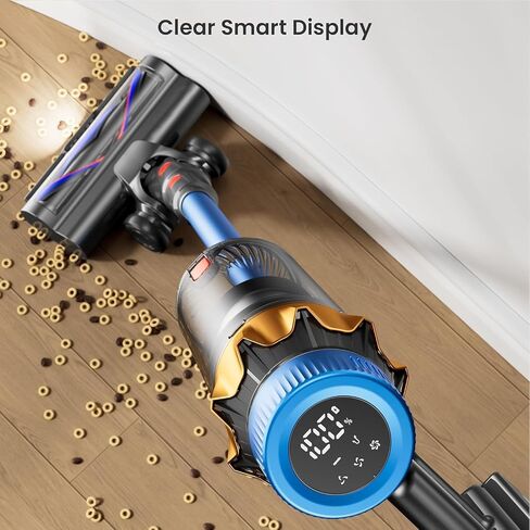 Cordless Vacuum Cleaner, 650W 55Kpa 70Mins Cordless Stick Vacuum, 1.8L Cup, Anti-Tangle Vacuum Cordless, Self-Standing Vacuum Cleaners for Hardwood Floors and Carpet,Pet Hair, Home,Car in Saudi Arabia