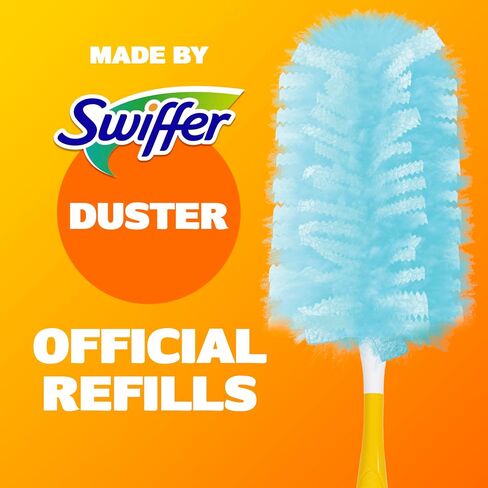 Dusters Refill for Cleaning, Feather & Microfiber Duster Disposable Alternative, for Dusting Furniture, Blinds, Ceiling Fans, Walls, Helps Remove Allergens, New Lemon Scent, 18ct in Kuwait