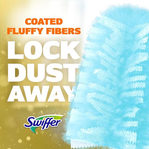 Dusters Refill for Cleaning, Feather & Microfiber Duster Disposable Alternative, for Dusting Furniture, Blinds, Ceiling Fans, Walls, Helps Remove Allergens, New Lemon Scent, 18ct in Kuwait