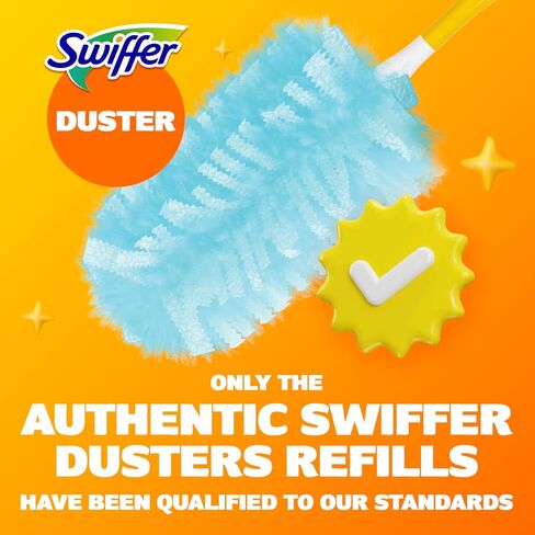 Dusters Refill for Cleaning, Feather & Microfiber Duster Disposable Alternative, for Dusting Furniture, Blinds, Ceiling Fans, Walls, Helps Remove Allergens, New Lemon Scent, 18ct in Kuwait
