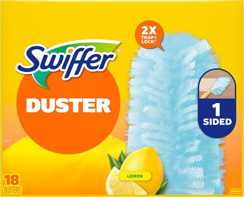 Dusters Refill for Cleaning, Feather & Microfiber Duster Disposable Alternative, for Dusting Furniture, Blinds, Ceiling Fans, Walls, Helps Remove Allergens, New Lemon Scent, 18ct in Kuwait