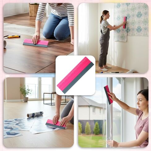 Professional Squeegee for Vinyl, 10 Inch Vinyl Squeegee Tool with Ruler for Wallpaper, Window Film, Craft, Suede in Kuwait