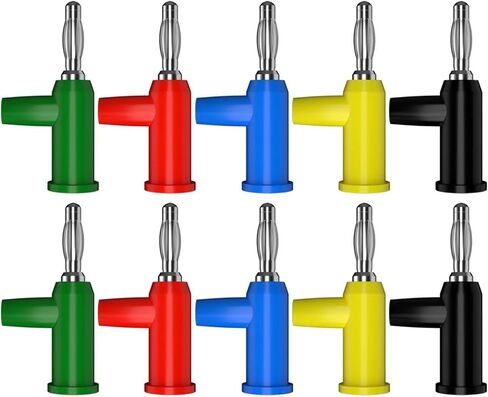 10PCS 4MM Gun Type Stackable Banana Plug Male Terminal Electrical Connectors DIY Tools for DIY Projects(5colorsx2) in Kuwait