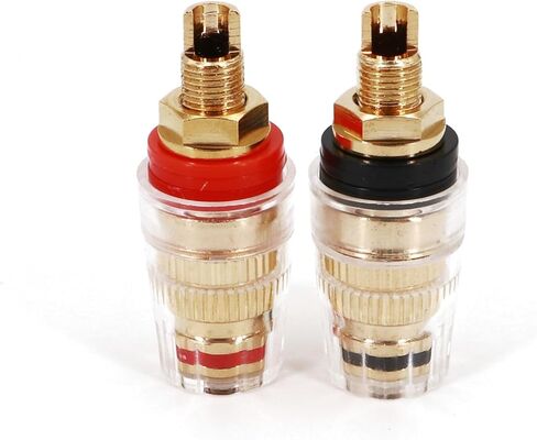 2Pcs Amplifier Speaker Terminal 45mm Length Red Black Binding Post 4mm Banana Socket Connector in Kuwait