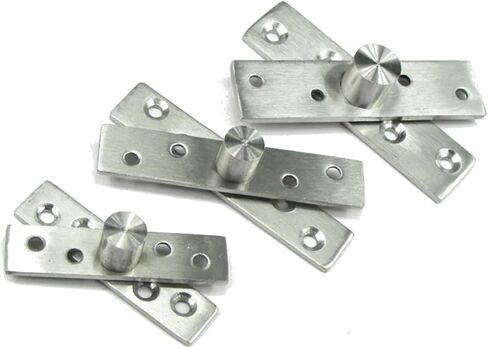 Stainless Steel Rotating Shaft Hidden Mute Hinge 360 Degrees Doors Wooden Door Hardware 2Pcs(Size B) in Kuwait