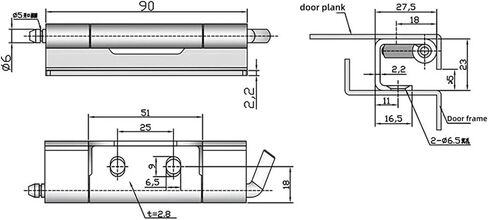 304 Stainless Steel Hinge CL283-1 Industrial Cabinet Switch Electrical Door 1Pcs in Kuwait