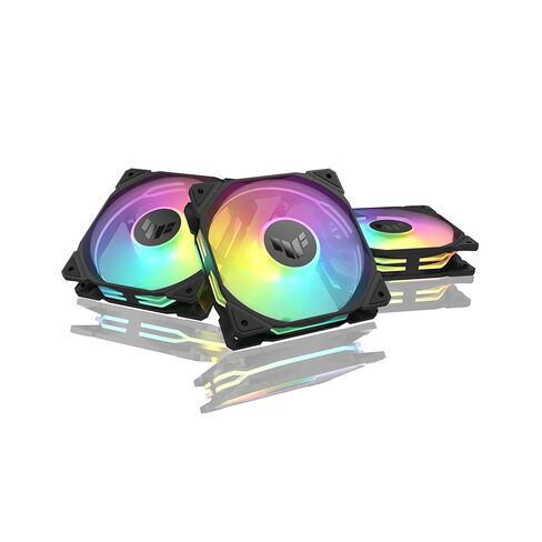 ASUS TUF Gaming TR120 ARGB Standard Blade Black Case Fan Single Pack (120 mm PWM PC Fan, 2000 RPM, 3.3 mm H2O, 77.4 CFM Airflow, 16 Individually Addressable RGB LEDs, Black) in Kuwait