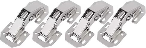 90 Degree Steel Cabinet Hinges No-Drilling HoleHydraulic Buffer Cupboard Furniture Hardware 4/6Pcs(6PCS) in Kuwait