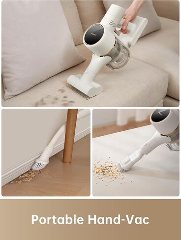 DREAME R10 Cordless Stick Vacuum Cleaner for Home, Powerful 120AW Suction with Anti-Tangle Brush, LED Headlights, Five-Layer Filtration, Up to 60 Mins, Handheld Vacuum Deep Clean Hair, Hard Floor in Saudi Arabia