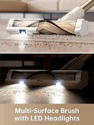 DREAME R10 Cordless Stick Vacuum Cleaner for Home, Powerful 120AW Suction with Anti-Tangle Brush, LED Headlights, Five-Layer Filtration, Up to 60 Mins, Handheld Vacuum Deep Clean Hair, Hard Floor in Saudi Arabia
