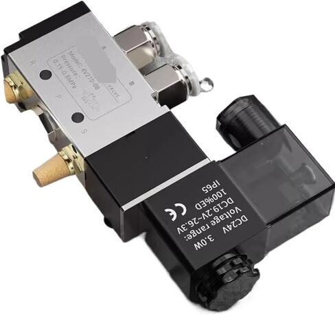 Pneumatic Electric Solenoid Valve 5 Way 2 Position Control Air Gas Magnetic 4V210-08 12V 24V 220V Coil Volt(4V210-08 DC12V) in Kuwait