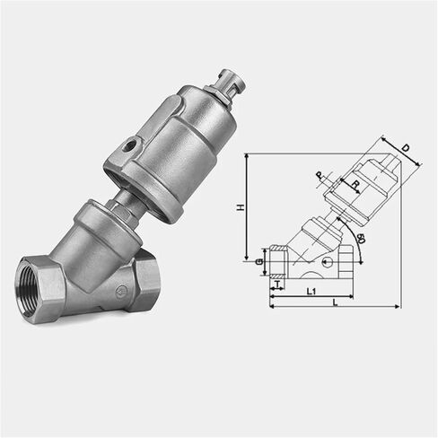 High Temperature Valve Pneumatic Angle Seat Industrial Use 304 Stainless Steel Material in Kuwait