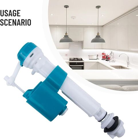 Toilet Cistern Bottom Entry Inlet Flush Valve Siphon Fill Float Universal Tank High Pressure Water Drainage in Kuwait