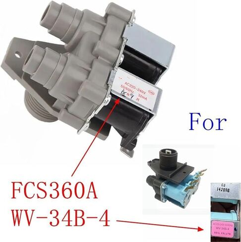 Washing Machine Water Inlet Solenoid Valve Double Head Part FCS360A for WV-34B-4 in Saudi Arabia