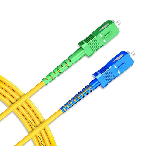SC/APC to SC/APC Fiber Patch Cable 1m/3ft, Gigabit/10GB Single Mode SIMPLEX, Low Loss Low Reflection SMF Jumper Duplex Fiber Optic Cord, 9/125μm in Kuwait