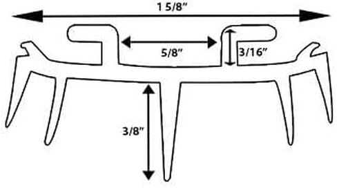 36" Brown Fin Sweep for a Pease Fiberglass Door in Kuwait