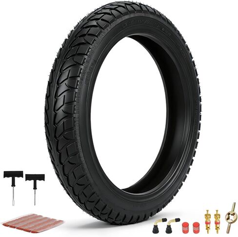 GREHUA 14x2.125 Bike Tire Tubeless Compatible with Electric Bike, 14 x 2.125 57-254 Tire for 14 Inch E-Bike E-Scooter Electric Folding Bike with Tire Repair Kit in Kuwait