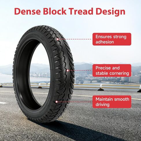 GREHUA 14x2.125 Bike Tire Tubeless Compatible with Electric Bike, 14 x 2.125 57-254 Tire for 14 Inch E-Bike E-Scooter Electric Folding Bike with Tire Repair Kit in Kuwait