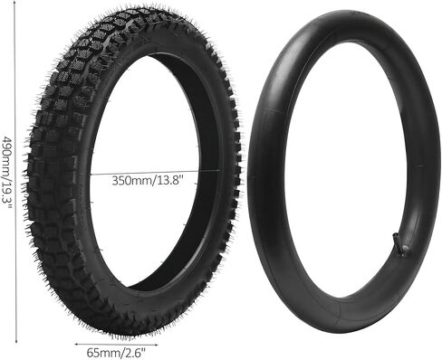 18x2.50 إطار للطرق الوعرة ومجموعة الأنبوب الداخلي، 64-355 18 بوصة استبدال إطار الدراجة للدراجة الكهربائية سكوتر قابلة للطي دراجة ثلاثية العجلات دراجة جبلية دراجة نارية كهربائية in Kuwait