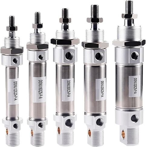 1pcs Pneumatic Cylinder DSNU Type Stainless Steel Mini Round Pen Cylinder DSNU10/12/16X25/50/75/100/125/150/175/200-P-A(Bore 12(DSNU 12),Stroke 50mm) in Saudi Arabia