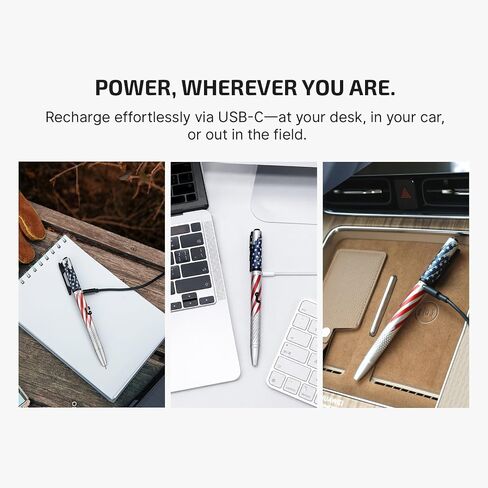 OLIGHT O'Pen 3 EDC Pen Light,120 Lumens USB-C Rechargeable LED Stars Stripes Flashlight for Office, Writing, Presentation, Outdoor Uses, Professional Business Gift Bundle Ballpoint Pen Refills 3 Pack in Kuwait