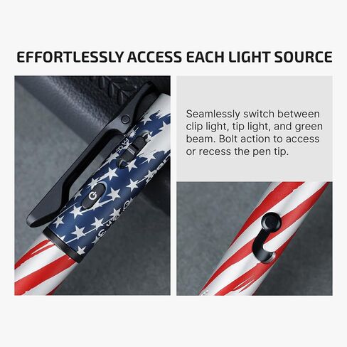 OLIGHT O'Pen 3 EDC Pen Light,120 Lumens USB-C Rechargeable LED Stars Stripes Flashlight for Office, Writing, Presentation, Outdoor Uses, Professional Business Gift Bundle Ballpoint Pen Refills 3 Pack in Kuwait