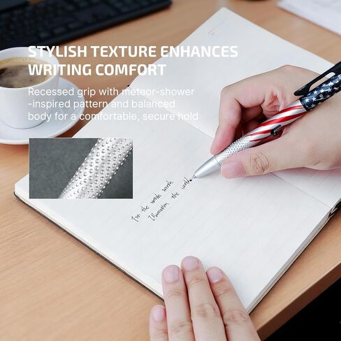 OLIGHT O'Pen 3 EDC Pen Light,120 Lumens USB-C Rechargeable LED Stars Stripes Flashlight for Office, Writing, Presentation, Outdoor Uses, Professional Business Gift Bundle Ballpoint Pen Refills 3 Pack in Kuwait