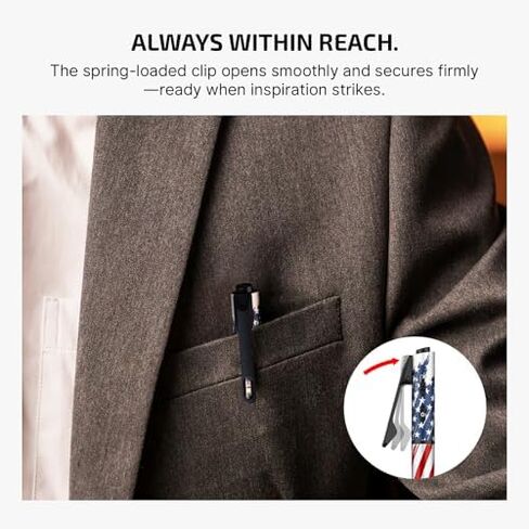 OLIGHT O'Pen 3 EDC Pen Light,120 Lumens USB-C Rechargeable LED Stars Stripes Flashlight for Office, Writing, Presentation, Outdoor Uses, Professional Business Gift Bundle Ballpoint Pen Refills 3 Pack in Kuwait