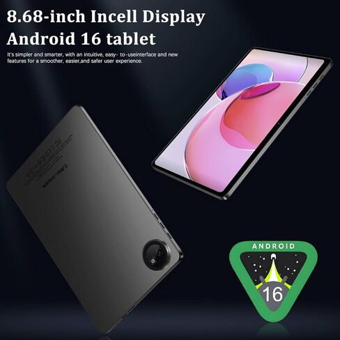 Crelander 8.7 Inch Android 15 Tablet, 16GB+128GB Android Tablet with HD IPS 1340x800, 5MP+13MP Camera, 5000mAh Battery, Bluetooth/WiFi, Small Android Tablet with Case (Upgraded Version) in Kuwait
