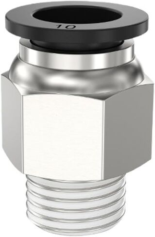 Tracheal Quick Connector PC4-M5/6-01/8-02 Threaded Straight Through Plug Pneumatic External Thread Air Valve(PC12-03,10PCS) in Kuwait