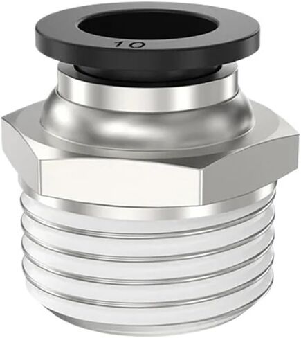 Tracheal Quick Connector PC4-M5/6-01/8-02 Threaded Straight Through Plug Pneumatic External Thread Air Valve(PC12-03,10PCS) in Kuwait