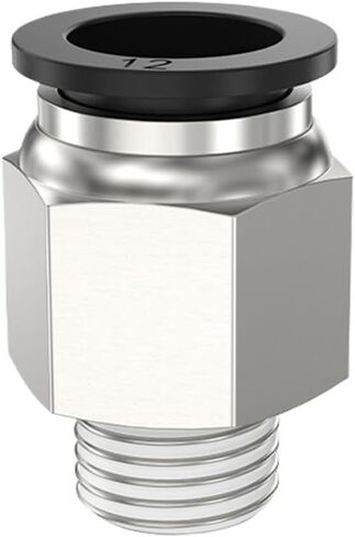 Tracheal Quick Connector PC4-M5/6-01/8-02 Threaded Straight Through Plug Pneumatic External Thread Air Valve(PC12-03,10PCS) in Kuwait
