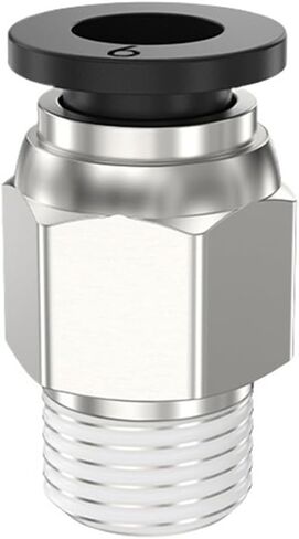 Tracheal Quick Connector PC4-M5/6-01/8-02 Threaded Straight Through Plug Pneumatic External Thread Air Valve(PC12-03,10PCS) in Kuwait