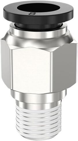 Tracheal Quick Connector PC4-M5/6-01/8-02 Threaded Straight Through Plug Pneumatic External Thread Air Valve(PC12-03,10PCS) in Kuwait
