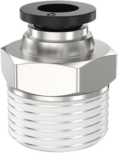 Tracheal Quick Connector PC4-M5/6-01/8-02 Threaded Straight Through Plug Pneumatic External Thread Air Valve(PC12-03,10PCS) in Kuwait
