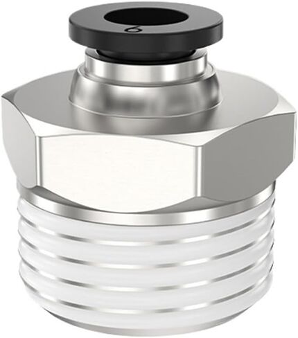 Tracheal Quick Connector PC4-M5/6-01/8-02 Threaded Straight Through Plug Pneumatic External Thread Air Valve(PC12-03,10PCS) in Kuwait