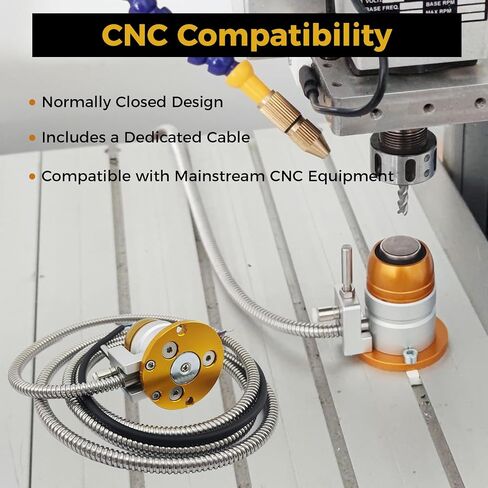 CNC Automatic Tool Sensor Gauge with DC 24V Cable, 4 Wires Normally Closed Tool Setter, Z Axis Probe Tool Touch Sensor for CNC Milling Machine, CNC Router Engraving​ Machine ﻿ in Kuwait