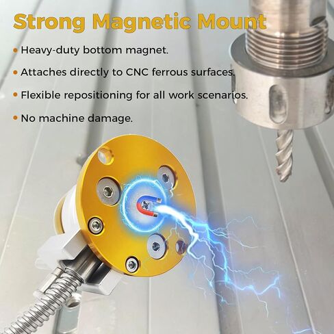 CNC Automatic Tool Sensor Gauge with DC 24V Cable, 4 Wires Normally Closed Tool Setter, Z Axis Probe Tool Touch Sensor for CNC Milling Machine, CNC Router Engraving​ Machine ﻿ in Kuwait