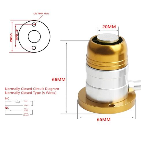CNC Automatic Tool Sensor Gauge with DC 24V Cable, 4 Wires Normally Closed Tool Setter, Z Axis Probe Tool Touch Sensor for CNC Milling Machine, CNC Router Engraving​ Machine ﻿ in Kuwait