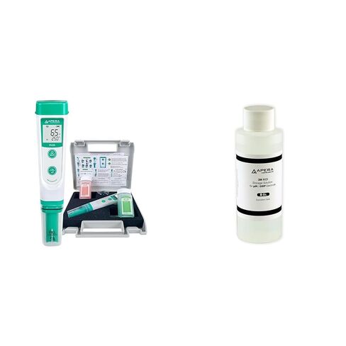 APERA INSTRUMENTS AI209 مجموعة أدوات اختبار الأس الهيدروجيني + محلول تخزين 3M KCL لأقطاب الأس الهيدروجيني in Kuwait
