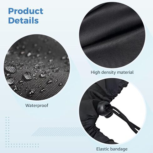 Varku Black Oval Poker Table Cover 96.1 x 44.1 in, Water-Resistant 210D Oxford Cloth, Sun-Resistant, Dust-Resistant Game Table Cover with Adjustable Drawstring in Kuwait