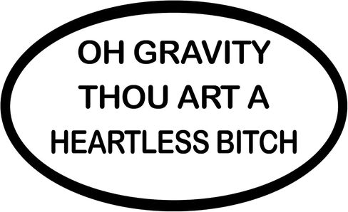 StickerJOE Big Bang Theory OH GRAVITY Funny Bumper Sticker 5" X 3.5" in Kuwait