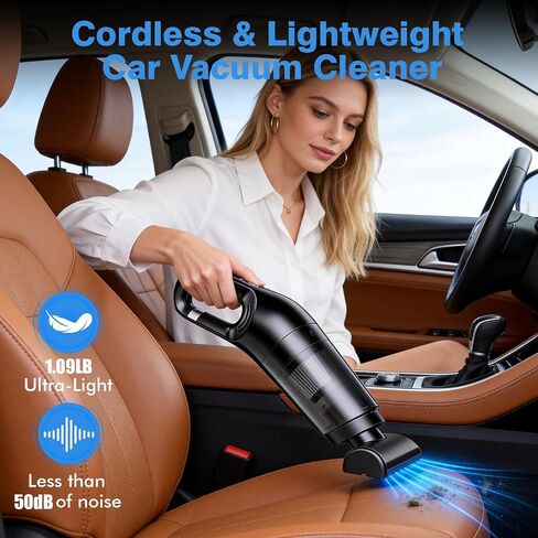 Mini Hand Held Vacuum Cleaner - Hand Vacuum Cleaner Cordless Cleans Dust Fastly with Strong Suction for Car Office, Lightweight & Low Noise in Saudi Arabia