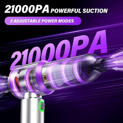 Handheld Car Vacuum (Grey-purple) in Saudi Arabia