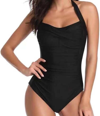 One Piece Swimsuit Women Bathing Suit Ruched Slimming Tummy Control in Saudi Arabia